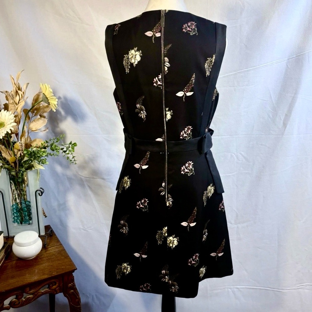 Ted Baker Lalima Pirouette Floral Side Bow Dress Black Sz 2 US 6🧡 - Picture 6 of 10